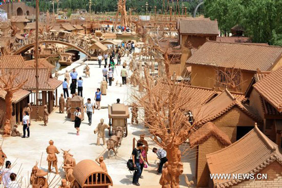 Clay sculpture park in Hebei, China