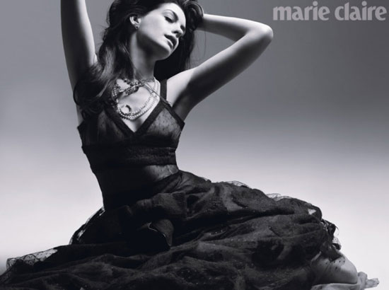 American actress Anne Hathaway Marie Claire UK
