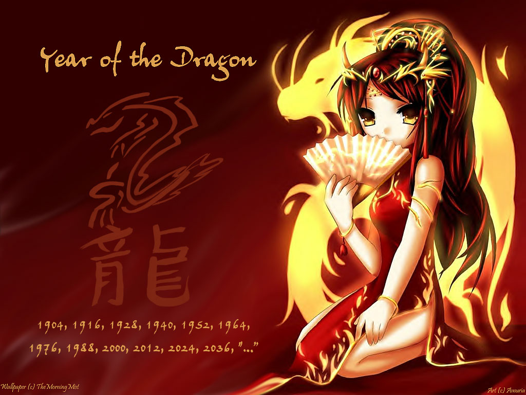 Chinese New Year dragon anime wallpaper
