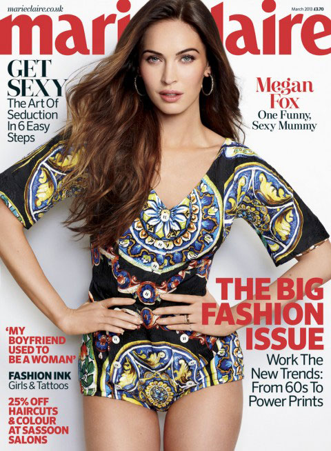 Megan Fox Marie Claire UK Magazine
