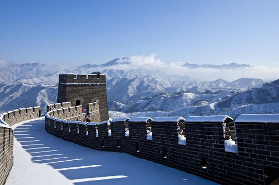 Great Wall of China snow