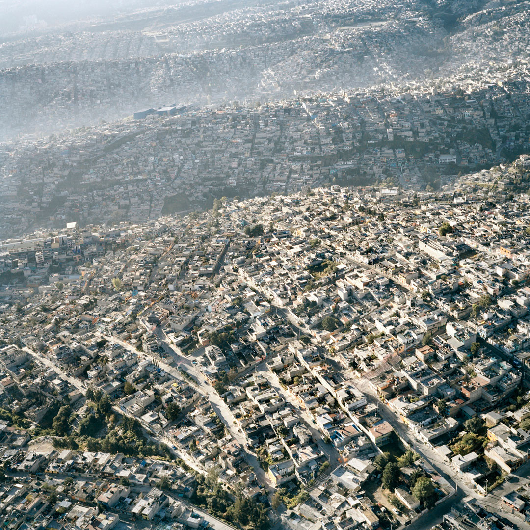 Aerial view of crowded Mexico City