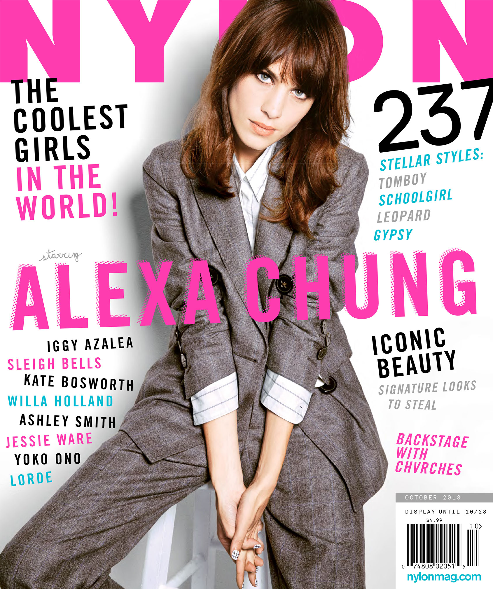 British model Alexa Chung Nylon Magazine