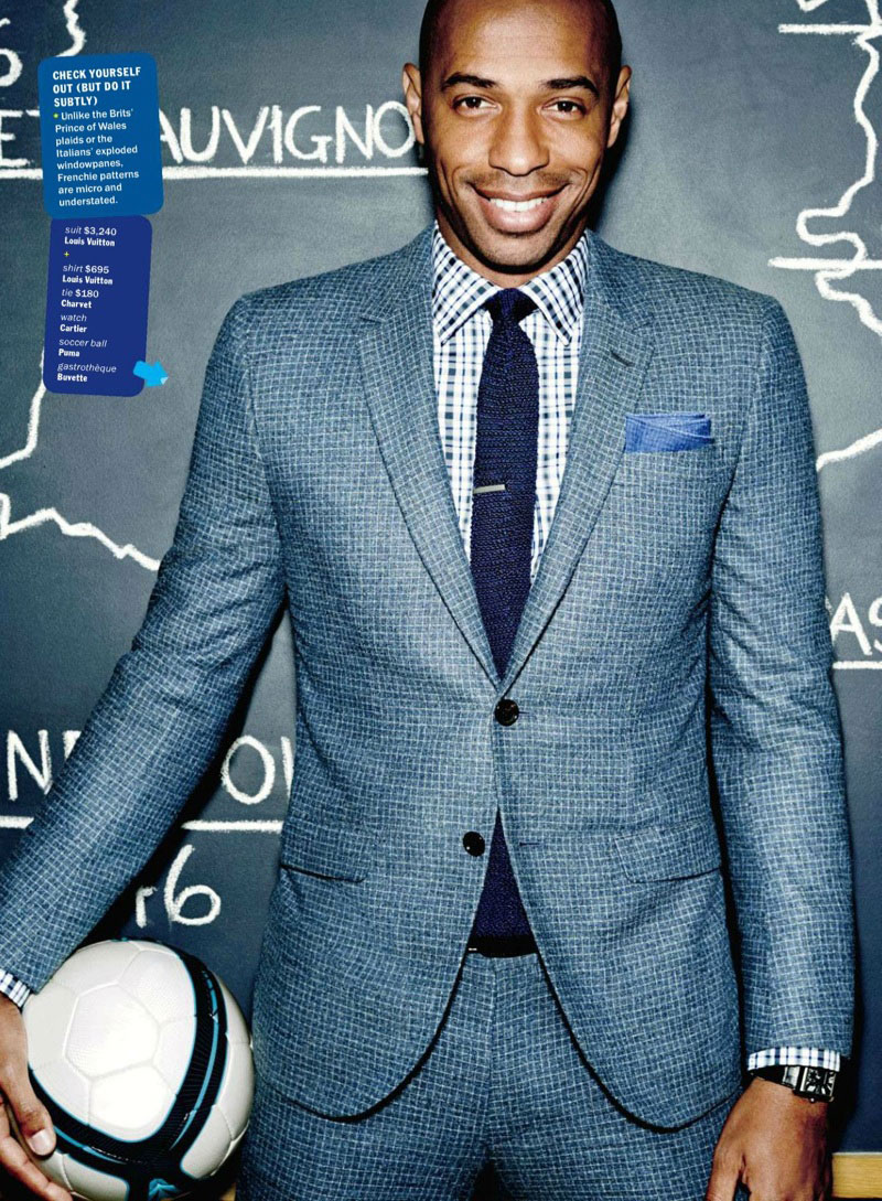 French footballer Thierry Henry American GQ Magazine