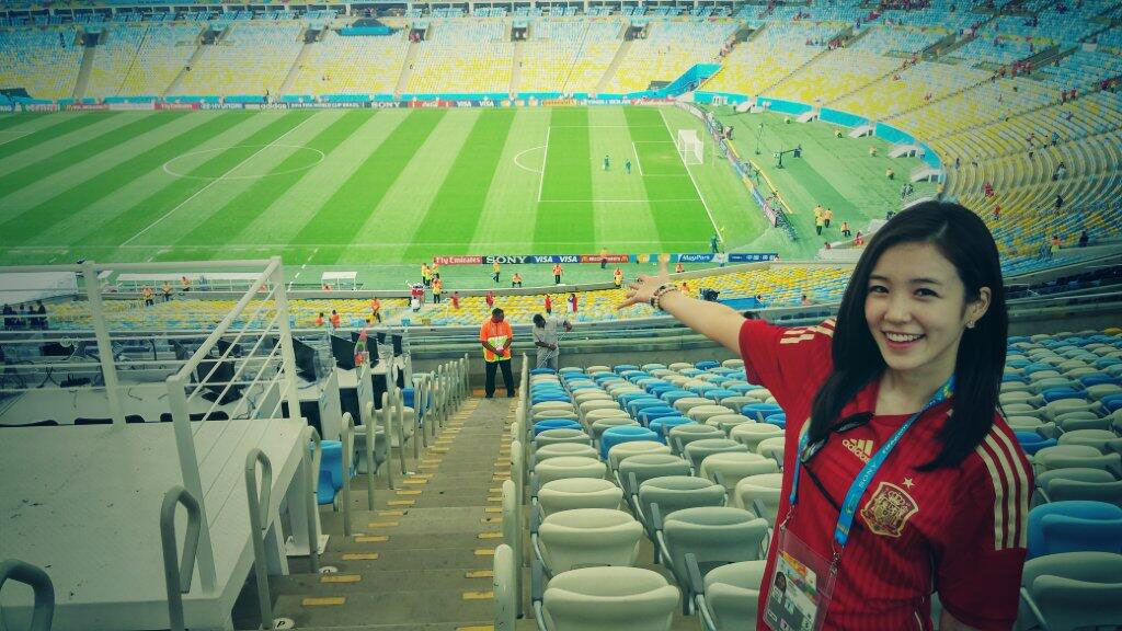 Korean announcer Jang Yewon World Cup stadium