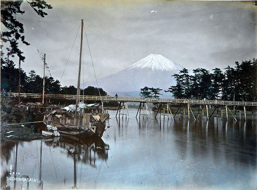 Adolfo Farsari vintage Japanese Mt Fuji