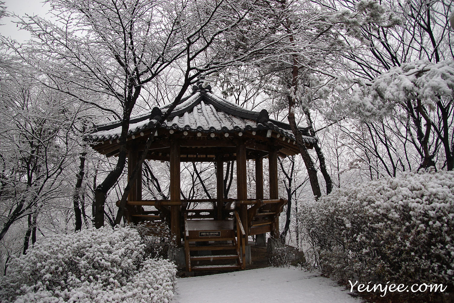 Snow pagoda Seoul Korea